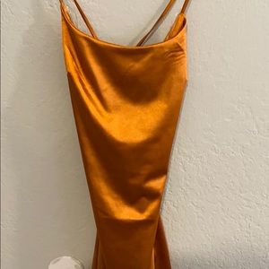 Orange champagne dress